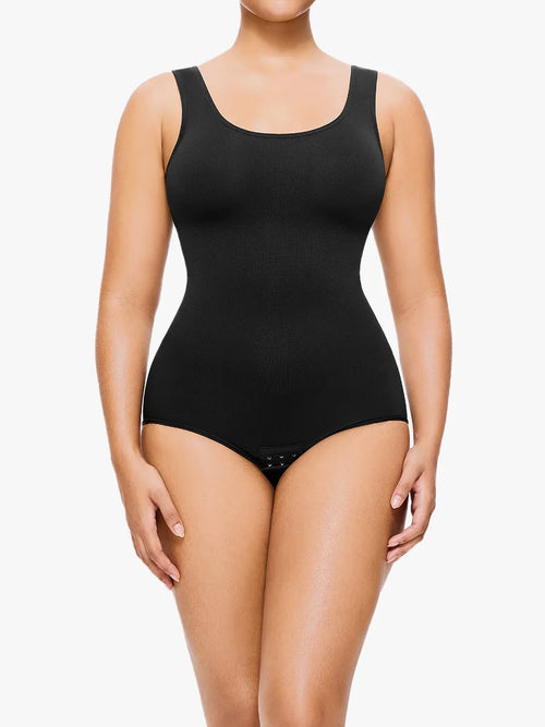 Body gainant doux à bretelles élastiques – Forme en V, dos classique