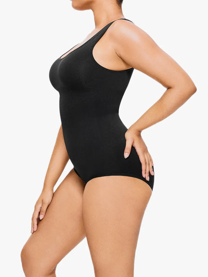 Body gainant doux à bretelles élastiques – Forme en V, dos classique