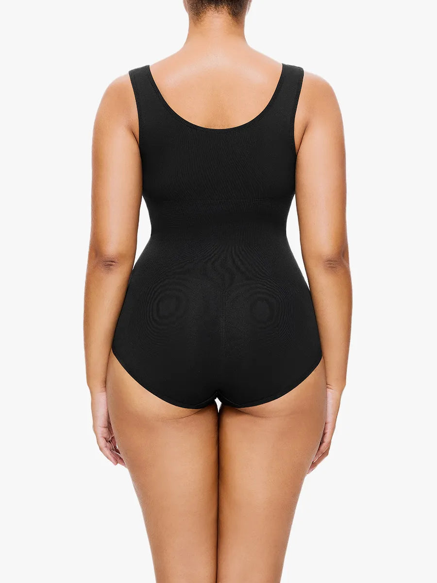 Body gainant doux à bretelles élastiques – Forme en V, dos classique