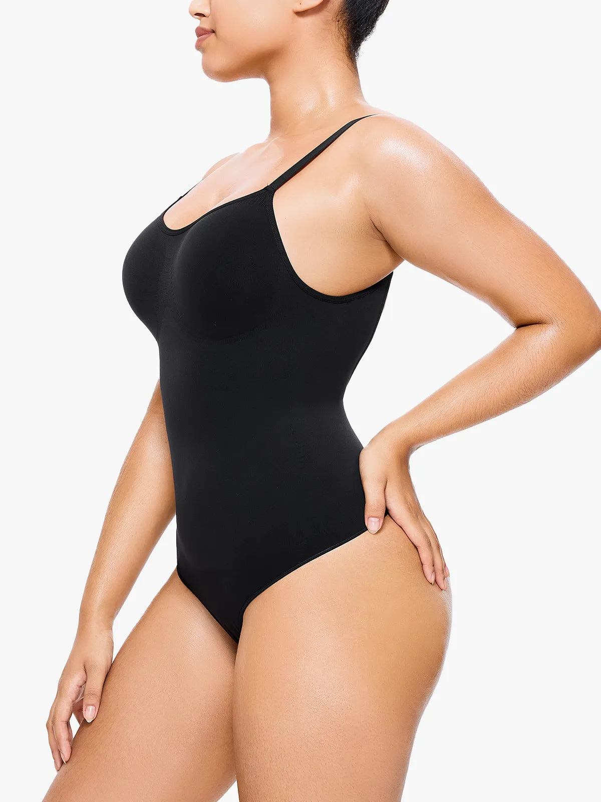 Body gainant doux à bretelles ajustables – Forme en V, dos décolleté